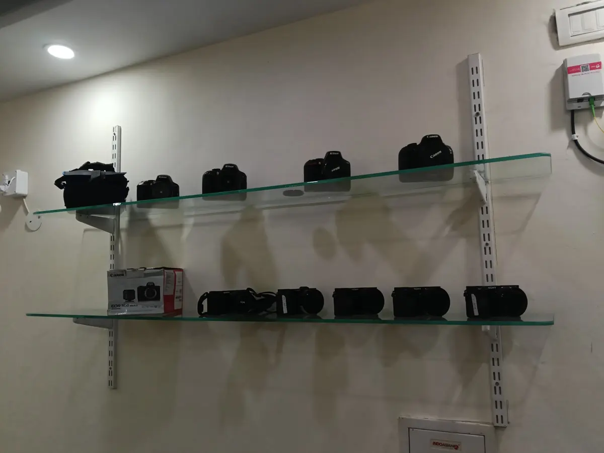 Sell Your Gadget Chandigarh store - interior, camera shelves
